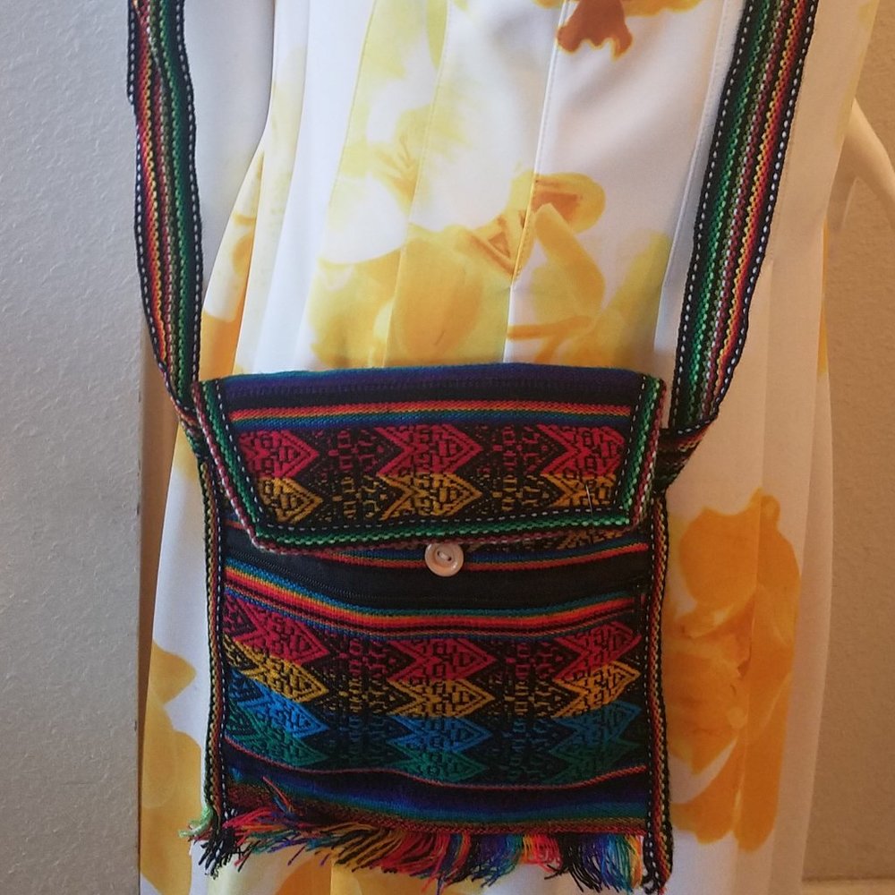 Pichincha's Hand-Woven South American Large Rasta Passport Bag